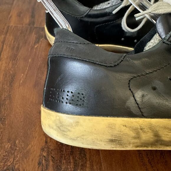 GOLDEN GOOSE Superstar Sneakers Black on Black Leather *NO INSERTS* - Picture 2 of 12